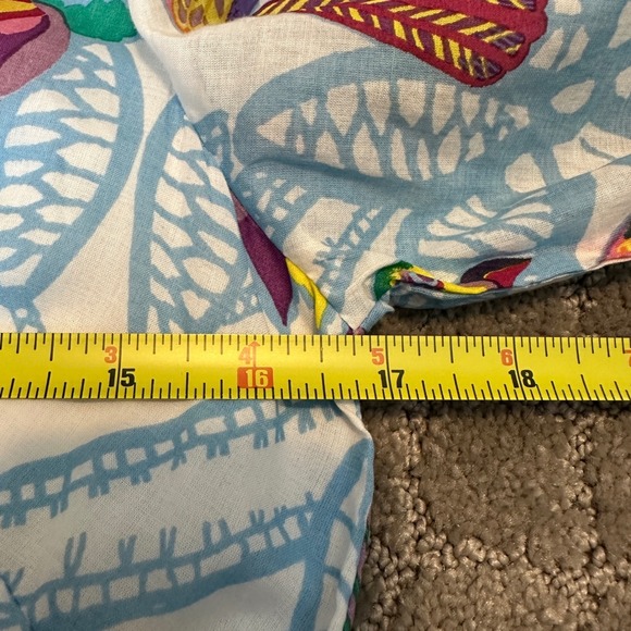 Banjanan Maxi Dress Women's Folk Floral Sky Bird Print Long Sleeve V Neck XS - Picture 10 of 10